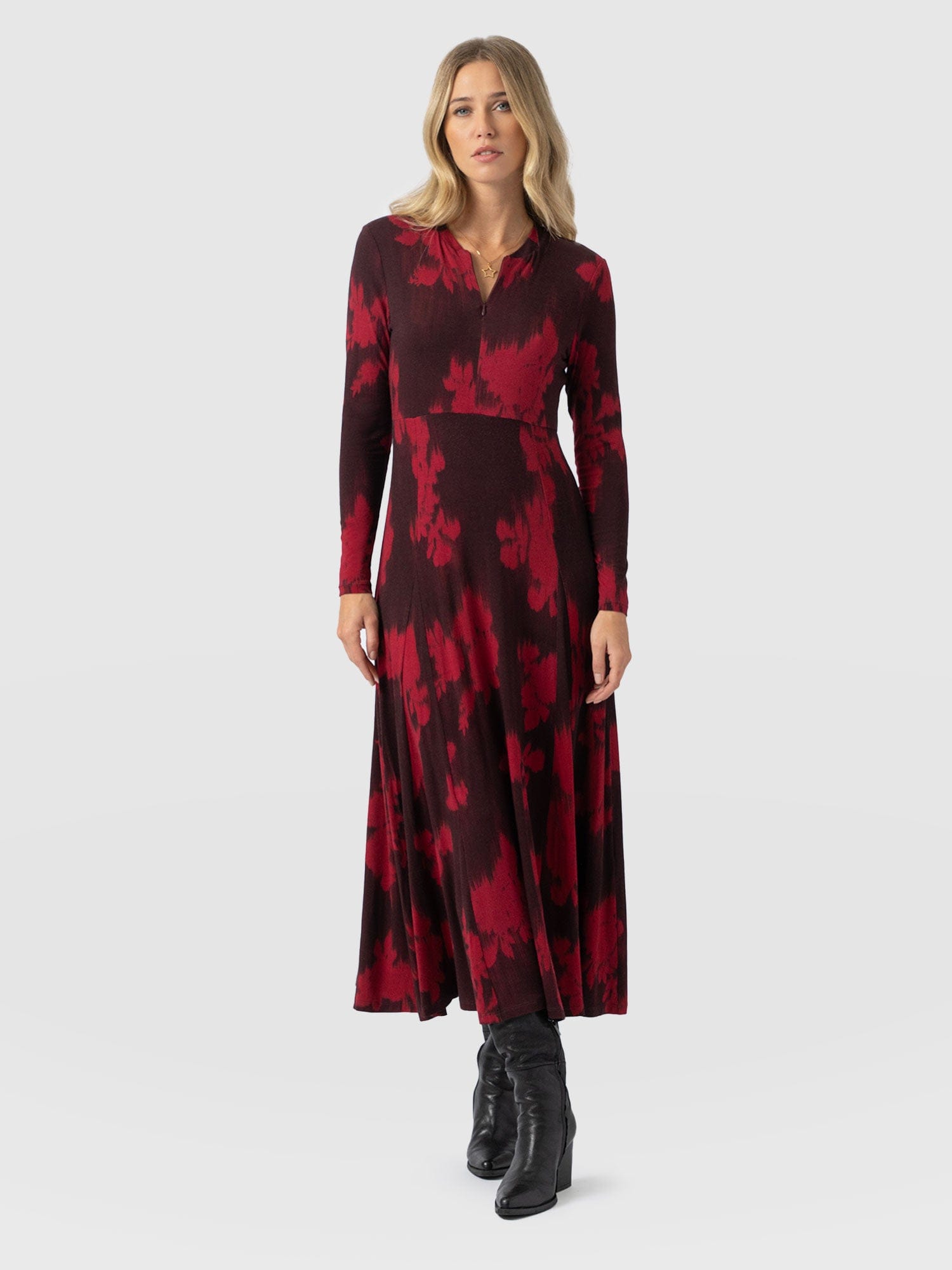 Macie Zip Up Dress - Pink Fade Floral - Women's Dresses | Saint + Sofia® USA